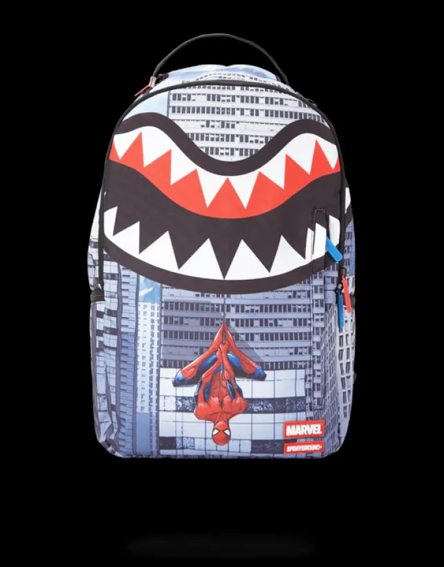 BACKPACKS>SPRAYGROUND SPIDERMAN UPSIDE DOWN SHARK