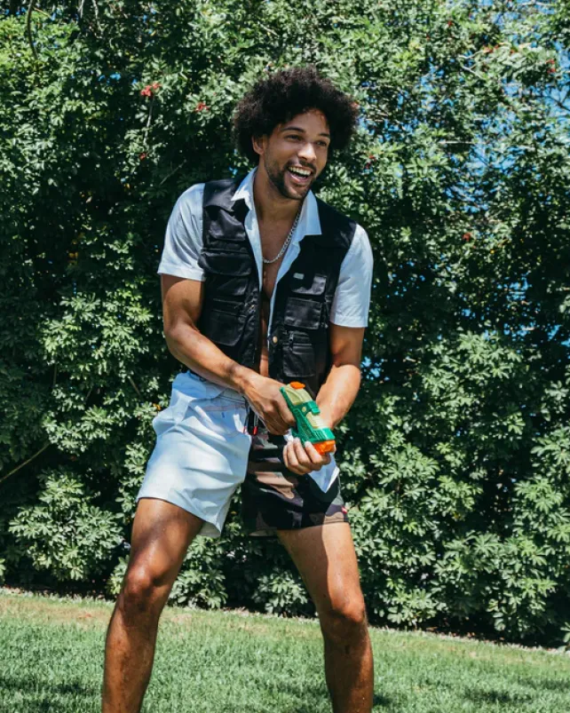 SWIMWEAR>SPRAYGROUND SPLIT BITE CAMO SHOTO SWIM TRUNKS