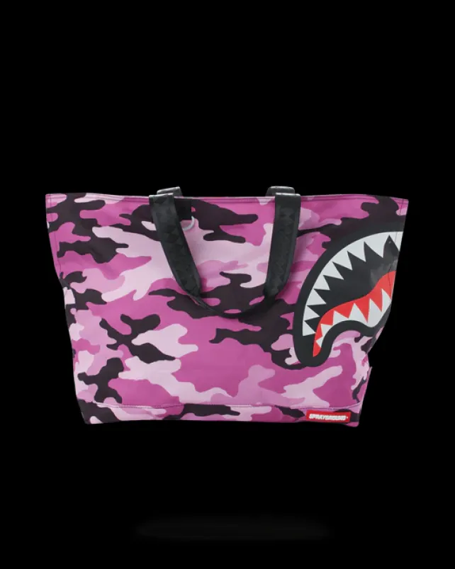 BEACH & GYM TOTES>SPRAYGROUND SPLIT CAMO BEACH TOTE