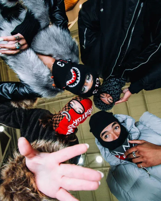 SKI MASKS|COLD WEATHER GEAR>SPRAYGROUND SPLIT CREATE SKI MASK