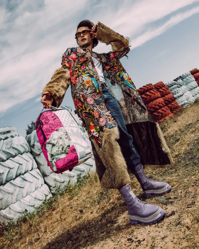 BACKPACKS>SPRAYGROUND SPLIT MONEY BLESSINGS BACKPACK (DLXV)