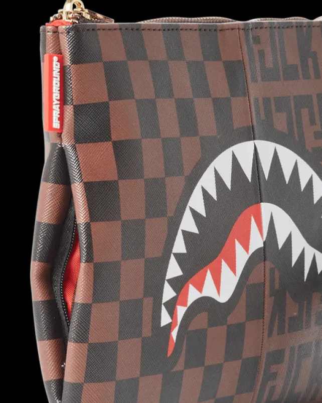 CROSSOVER CLUTCHES>SPRAYGROUND SPLIT THE CHECK CROSSOVER CLUTCH