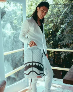 BACKPACKS>SPRAYGROUND SPLIT THE CHECK (PEARL) BACKPACK (DLXV)