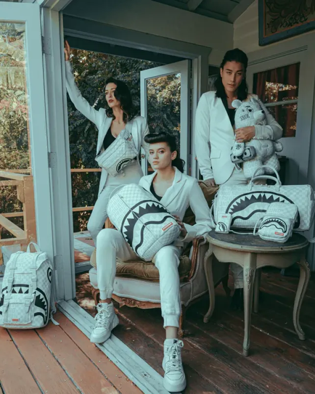 BACKPACKS>SPRAYGROUND SPLIT THE CHECK (PEARL) BACKPACK (DLXV)