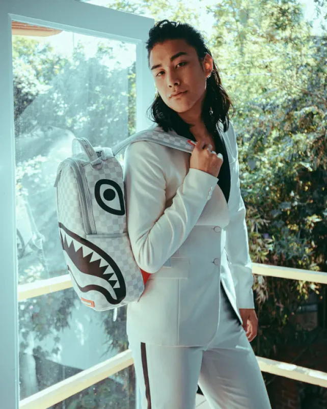 BACKPACKS>SPRAYGROUND SPLIT THE CHECK (PEARL) BACKPACK (DLXV)