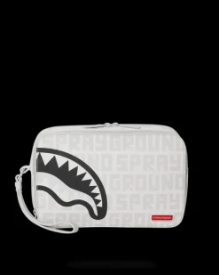 TOILETRIES AKA MONEY BAGS>SPRAYGROUND SPLIT THE CHECK (PEARL) TOILETRY BAG