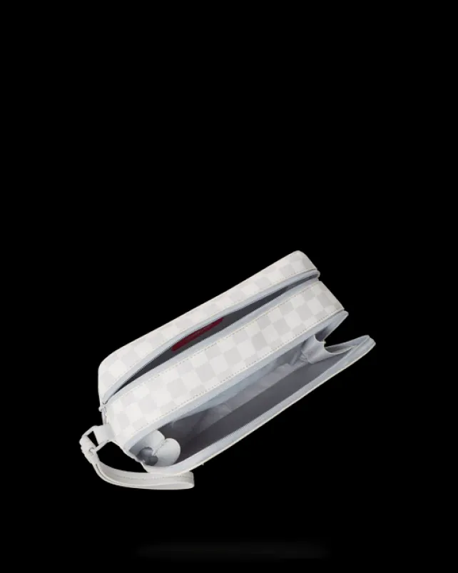 TOILETRIES AKA MONEY BAGS>SPRAYGROUND SPLIT THE CHECK (PEARL) TOILETRY BAG