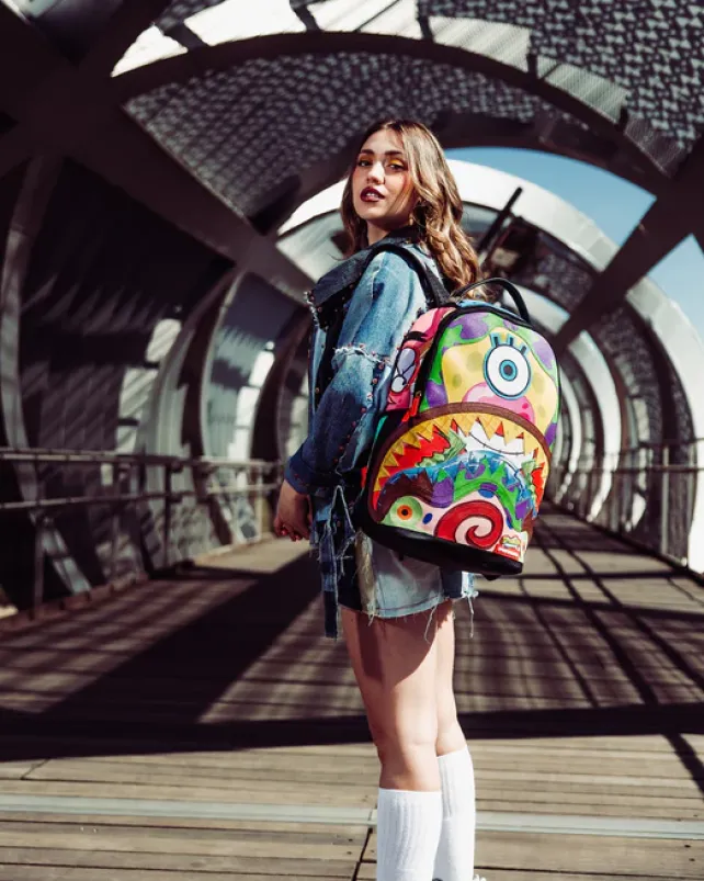 BACKPACKS>SPRAYGROUND SPONGEBOB CUT u0026 SEW BACKPACK (DLXV)