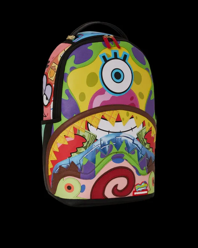 BACKPACKS>SPRAYGROUND SPONGEBOB CUT u0026 SEW BACKPACK (DLXV)