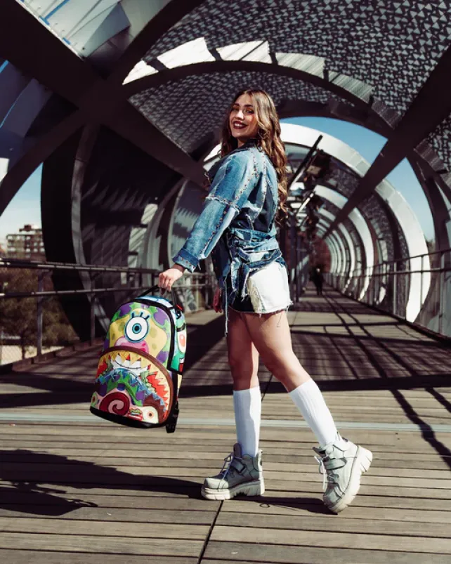 BACKPACKS>SPRAYGROUND SPONGEBOB CUT u0026 SEW BACKPACK (DLXV)