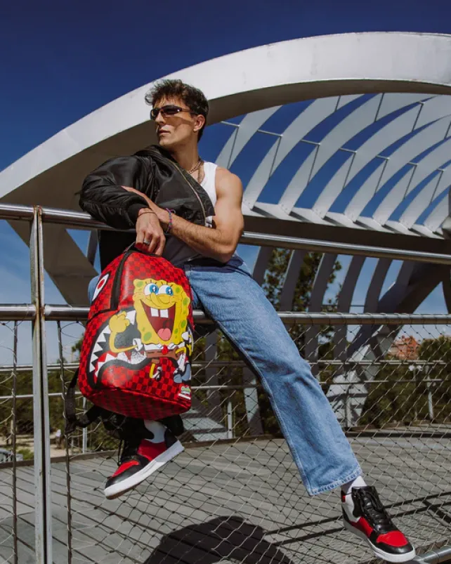 BACKPACKS>SPRAYGROUND SPONGEBOB HELLO WORLD BACKPACK (DLXV)