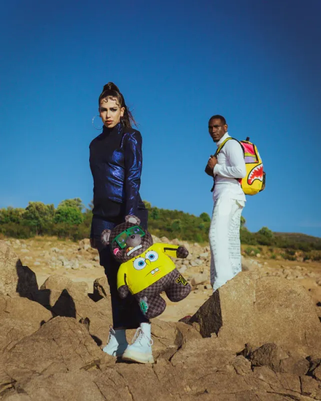 TEDDY BEAR BACKPACKS|BACKPACKS>SPRAYGROUND SPONGEBOB MONEYBEAR TEDDYBEAR BACKPACK