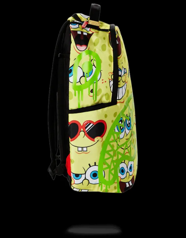 BACKPACKS>SPRAYGROUND SPONGEBOB SPRAYPAINT FACE PATTERN