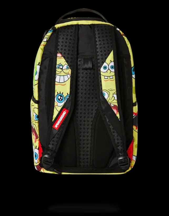 BACKPACKS>SPRAYGROUND SPONGEBOB SPRAYPAINT FACE PATTERN