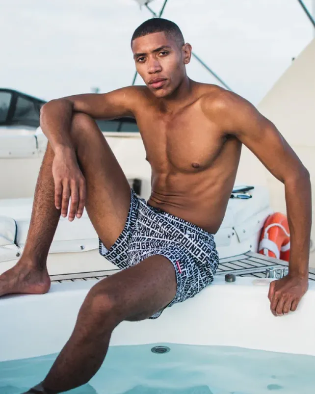 SWIMWEAR>SPRAYGROUND INFINITI SHOTO SWIM TRUNKS