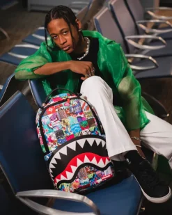 BACKPACKS>SPRAYGROUND SPRAYWORLD BACKPACK (DLXV)