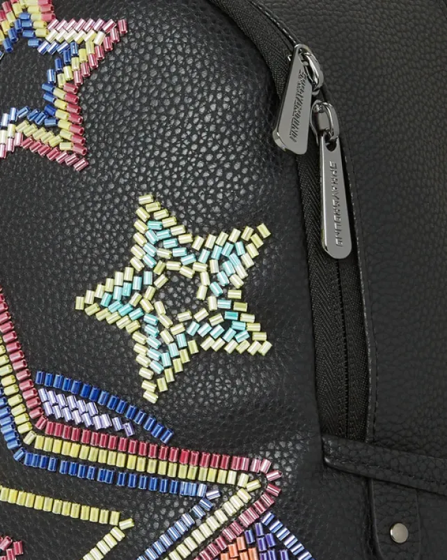 SAVAGES|BACKPACKS>SPRAYGROUND STAR RACER A.I.7 SANDFLOWER COLLAB BEADED SAVAGE BACKPACK