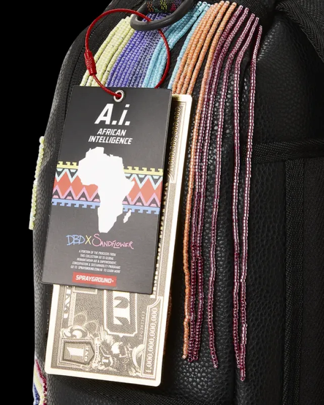 BACKPACKS>SPRAYGROUND STAR RACER A.I.7 SANDFLOWER COLLAB BEADED BACKPACK