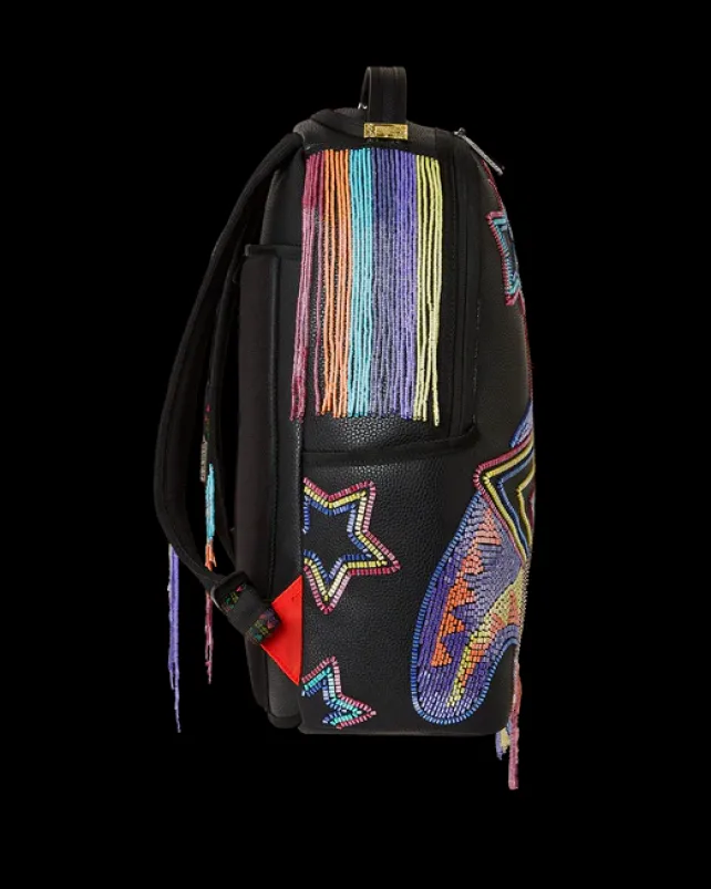 BACKPACKS>SPRAYGROUND STAR RACER A.I.7 SANDFLOWER COLLAB BEADED BACKPACK