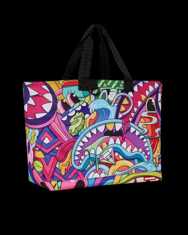 TOTES|BEACH & GYM TOTES>SPRAYGROUND STEADY TRIPPIN BEACH TOTE