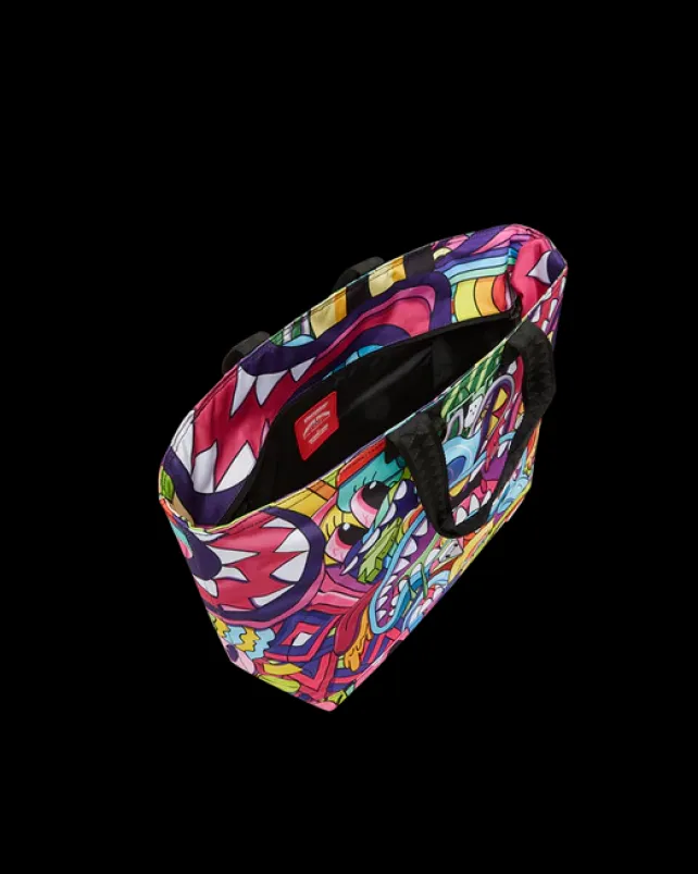 TOTES|BEACH & GYM TOTES>SPRAYGROUND STEADY TRIPPIN BEACH TOTE