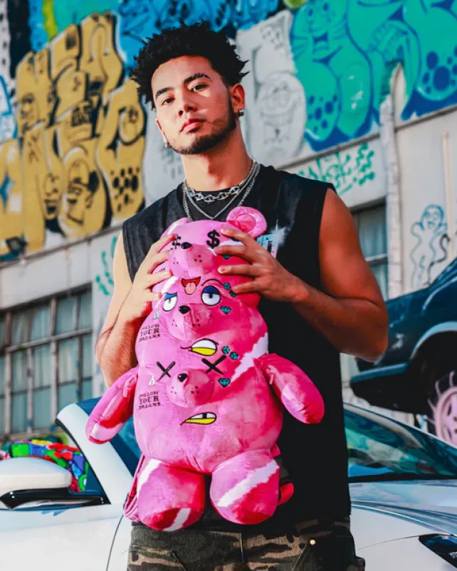 TEDDY BEAR BACKPACKS|BACKPACKS>SPRAYGROUND THE 3 HEADED BEAR PLUSH TEDDYBEAR BACKPACK