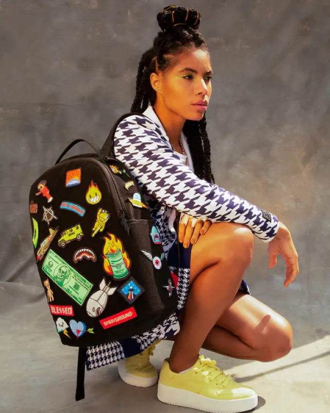 BACKPACKS>SPRAYGROUND THE 32 REMOVABLE PATCHES VELCRO BACKPACK