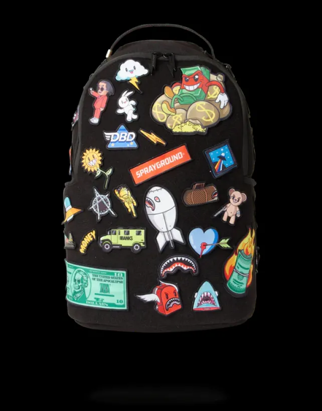 BACKPACKS>SPRAYGROUND THE 32 REMOVABLE PATCHES VELCRO BACKPACK
