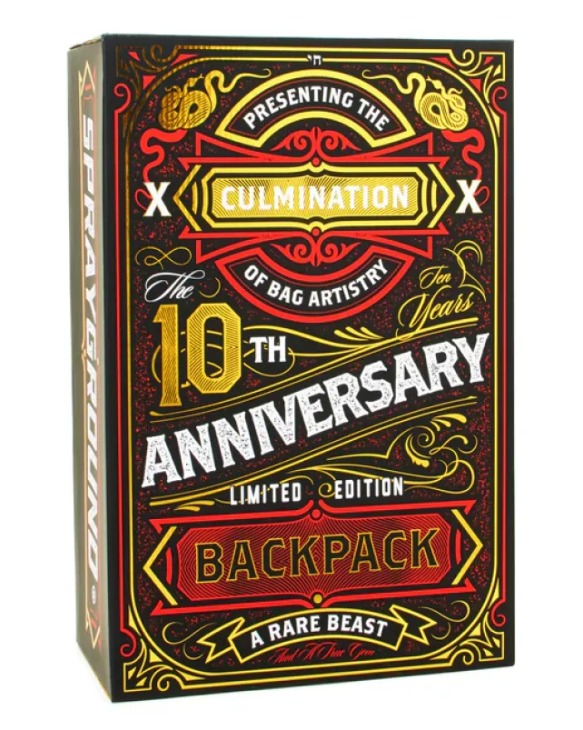 BACKPACKS>SPRAYGROUND THE 10 YEAR HUSTLE BACKPACK. MYSTERY BOX. NUMBERED 1 OF 100