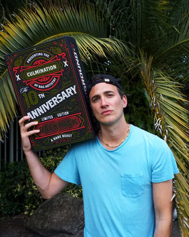 BACKPACKS>SPRAYGROUND THE 10 YEAR HUSTLE BACKPACK. MYSTERY BOX. NUMBERED 1 OF 100