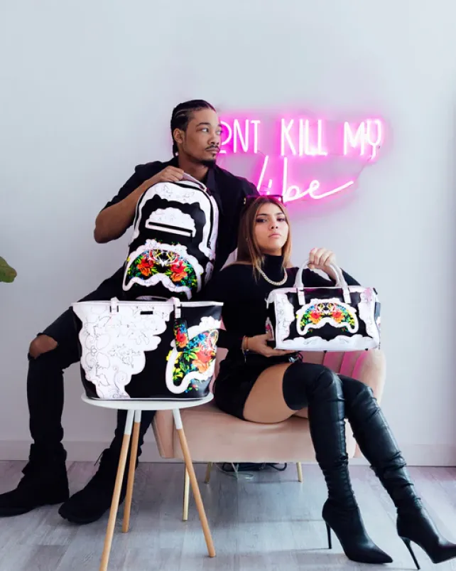 TOTES|HANDBAGS>SPRAYGROUND THE FLORAL CUT TOTE