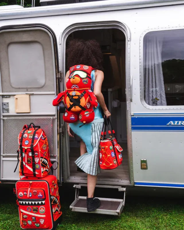 TEDDY BEAR BACKPACKS|BACKPACKS>SPRAYGROUND THE GLOBAL EXPEDITION MONEYBEAR TEDDYBEAR BACKPACK