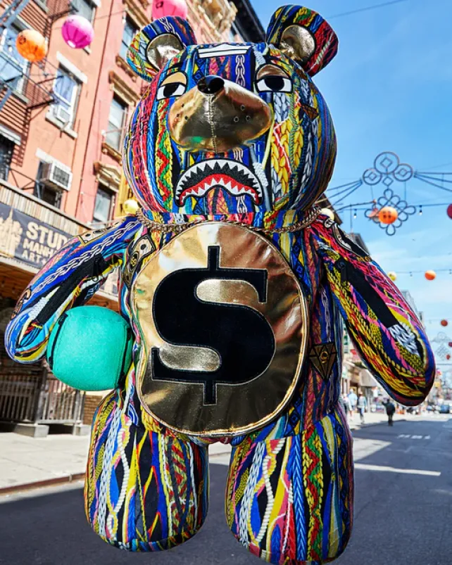 TEDDY BEAR BACKPACKS|BACKPACKS>SPRAYGROUND THE GOLDEN AGE MONEYBEAR TEDDYBEAR BACKPACK