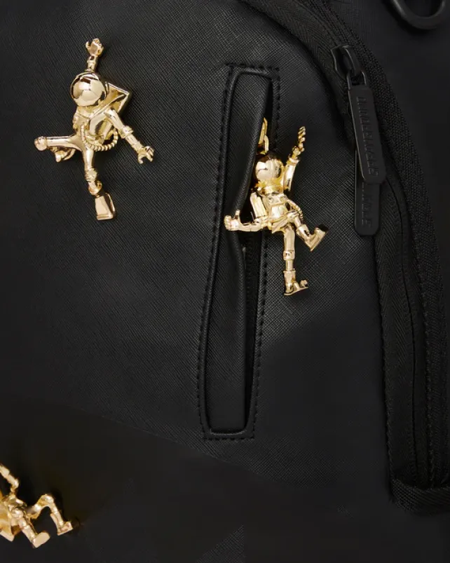 BACKPACKS>SPRAYGROUND THE LOST IN SPACE BACKPACK (10 3D GOLD METAL ASTRONAUTS)
