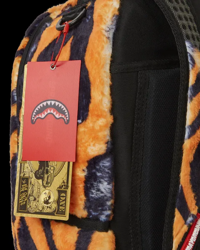 BACKPACKS>SPRAYGROUND TIGER COZY VELOUR FUR BACKPACK