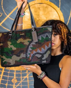 HANDBAGS|TOTES>SPRAYGROUND TRINITY CAMO TOTE