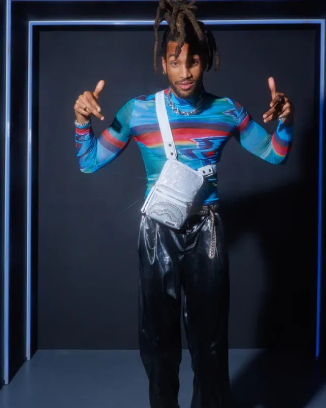SLINGS|CROSSBODYS>SPRAYGROUND TRINITY CRYSTAL SLING