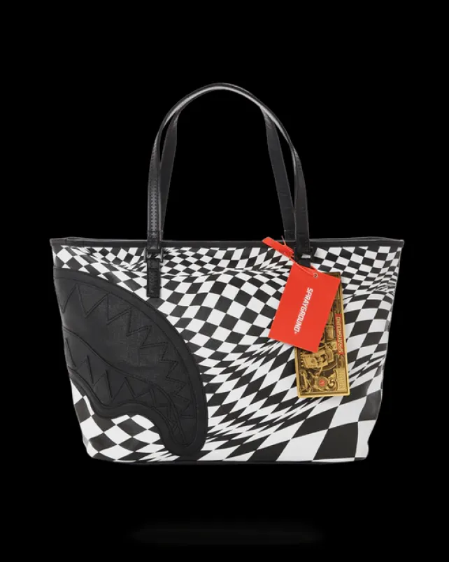 TOTES>SPRAYGROUND TRIPPY CHECK TOTE