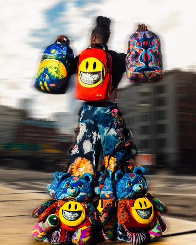 BACKPACKS>SPRAYGROUND TRIPPY NIGHTS RABBBIT EDITION RON ENGLISH COLLAB