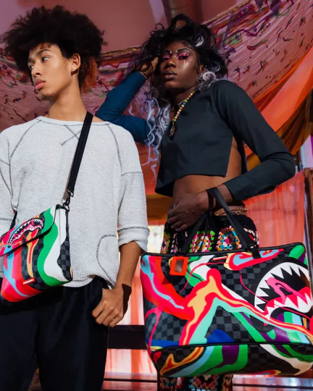 TOTES|HANDBAGS>SPRAYGROUND TRIPPY TAFFY TOTE
