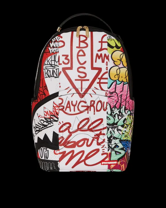 BACKPACKS>SPRAYGROUND TRI-SPLIT GRAFFITI BACKPACK (DLXV)