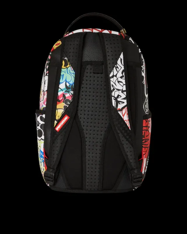 BACKPACKS>SPRAYGROUND TRI-SPLIT GRAFFITI BACKPACK (DLXV)