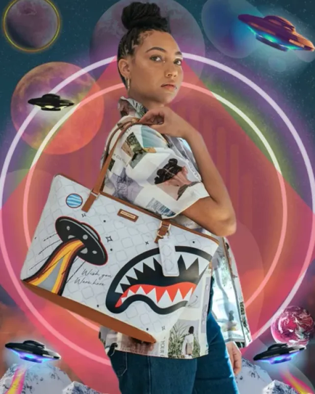 TOTES>SPRAYGROUND UFO FLYING COLORS TOTE