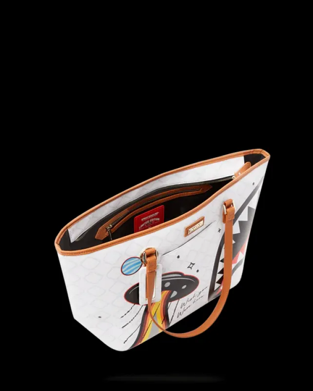 TOTES>SPRAYGROUND UFO FLYING COLORS TOTE