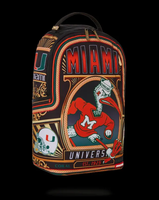 BACKPACKS>SPRAYGROUND UNIVERSITY OF MIAMI BACKPACK (DLXR)