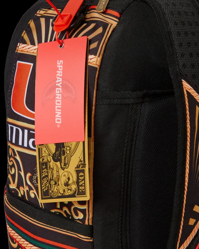 BACKPACKS>SPRAYGROUND UNIVERSITY OF MIAMI BACKPACK (DLXR)