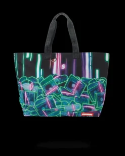 BEACH & GYM TOTES>SPRAYGROUND u6697u53f7u901au8ca8u30b9u30bfu30c3u30af (CRYPTO STACKS) TOTE