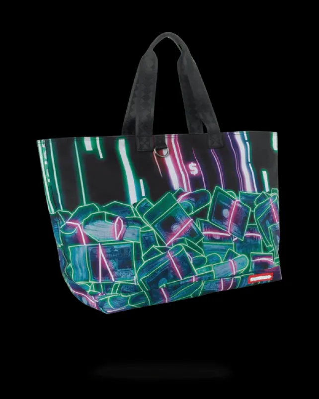BEACH & GYM TOTES>SPRAYGROUND u6697u53f7u901au8ca8u30b9u30bfu30c3u30af (CRYPTO STACKS) TOTE