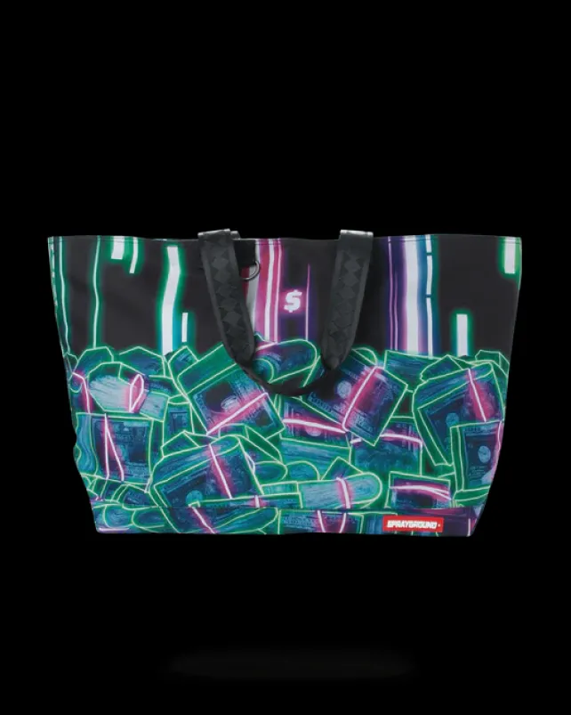 BEACH & GYM TOTES>SPRAYGROUND u6697u53f7u901au8ca8u30b9u30bfu30c3u30af (CRYPTO STACKS) TOTE