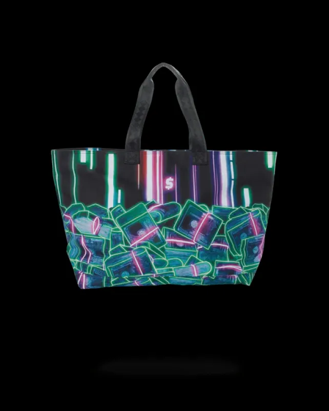BEACH & GYM TOTES>SPRAYGROUND u6697u53f7u901au8ca8u30b9u30bfu30c3u30af (CRYPTO STACKS) TOTE